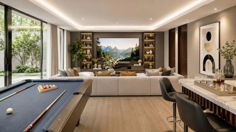⭐️RARE BRAND NEW DETACHED IN GCBA | WITHIN 1KM TO HENRY PARK PRIMARY | NEAR MRT & MKT⭐️, Jalan Pelangi Oei Tiong Ham Park Sampurna Harum Leedon Coronation Ford Queen Astrid Mount Sinai Lane Grove Holland Jalan Kebaya Moonbeam Jelita Tenang Istimewa Maryland Ming Teck Greenleaf Sixth Haji Alias Namly Lim Tai See Allamanda Ampang, 5 Bedrooms, 10,717 sqft, Detached House For Sale, by Damian Tan 陈係赈, 500137704 - Entertainment Room - PropertyGuru.com.sg