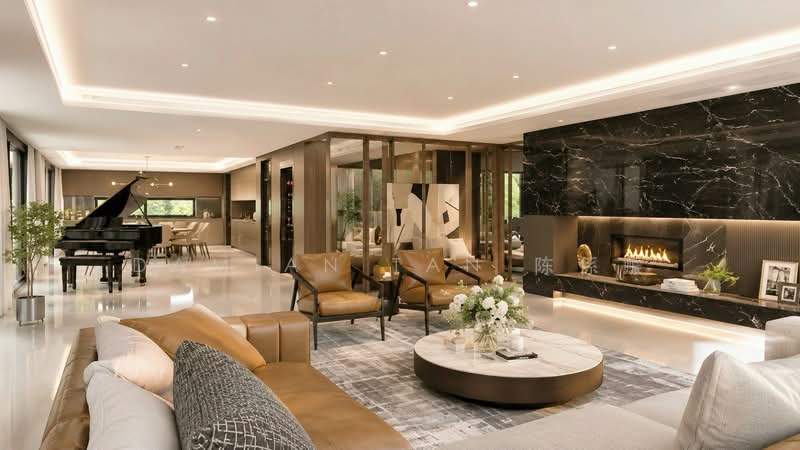 ⭐️RARE BRAND NEW DETACHED IN GCBA | WITHIN 1KM TO HENRY PARK PRIMARY | NEAR MRT & MKT⭐️, Jalan Pelangi Oei Tiong Ham Park Sampurna Harum Leedon Coronation Ford Queen Astrid Mount Sinai Lane Grove Holland Jalan Kebaya Moonbeam Jelita Tenang Istimewa Maryland Ming Teck Greenleaf Sixth Haji Alias Namly Lim Tai See Allamanda Ampang, 5 Bedrooms, 10,717 sqft, Detached House For Sale, by Damian Tan 陈係赈, 500137704 - Living Room - PropertyGuru.com.sg