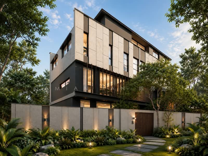 ⭐️RARE BRAND NEW DETACHED IN GCBA | WITHIN 1KM TO HENRY PARK PRIMARY | NEAR MRT & MKT⭐️, Jalan Pelangi Oei Tiong Ham Park Sampurna Harum Leedon Coronation Ford Queen Astrid Mount Sinai Lane Grove Holland Jalan Kebaya Moonbeam Jelita Tenang Istimewa Maryland Ming Teck Greenleaf Sixth Haji Alias Namly Lim Tai See Allamanda Ampang, 5 Bedrooms, 10,717 sqft, Detached House For Sale, by Damian Tan 陈係赈, 500137704 - Exterior - PropertyGuru.com.sg