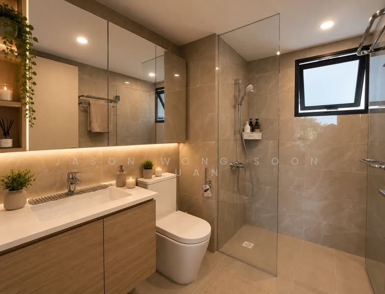 Treasure at Tampines, 41 Tampines Lane, 3 Bedrooms, 1,033 sqft, Condominium For Rent, by Jason Wong Soon Guan, 500137833 - Bathroom - PropertyGuru.com.sg