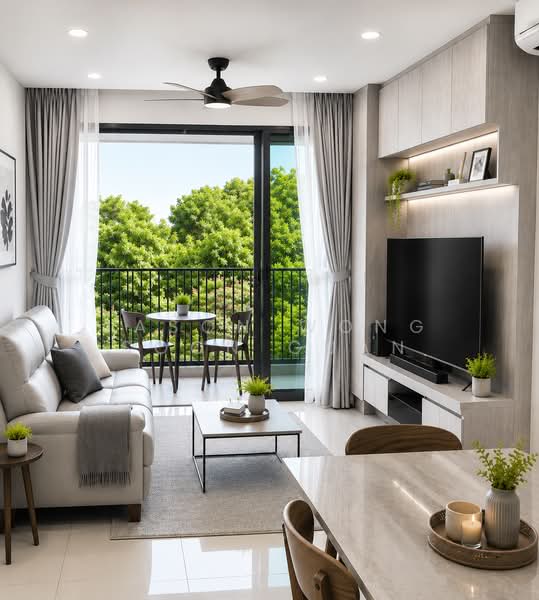 Treasure at Tampines, 41 Tampines Lane, 3 Bedrooms, 1,033 sqft, Condominium For Rent, by Jason Wong Soon Guan, 500137833 - Living Room - PropertyGuru.com.sg