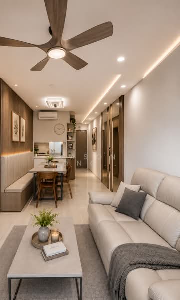 Treasure at Tampines, 41 Tampines Lane, 3 Bedrooms, 1,033 sqft, Condominium For Rent, by Jason Wong Soon Guan, 500137833 - Living Room - PropertyGuru.com.sg