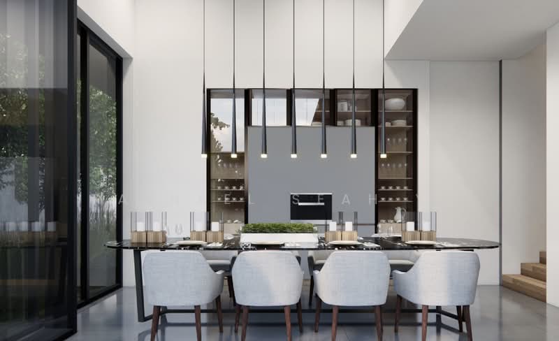 šJIA LANDEDš Rare Stevens Rd Area Brand New Semi D!, , 5 Bedrooms, 8,526 sqft, Semi-Detached House For Sale, by Raphael Seah YX, 500137935 - Dining Room - PropertyGuru.com.sg