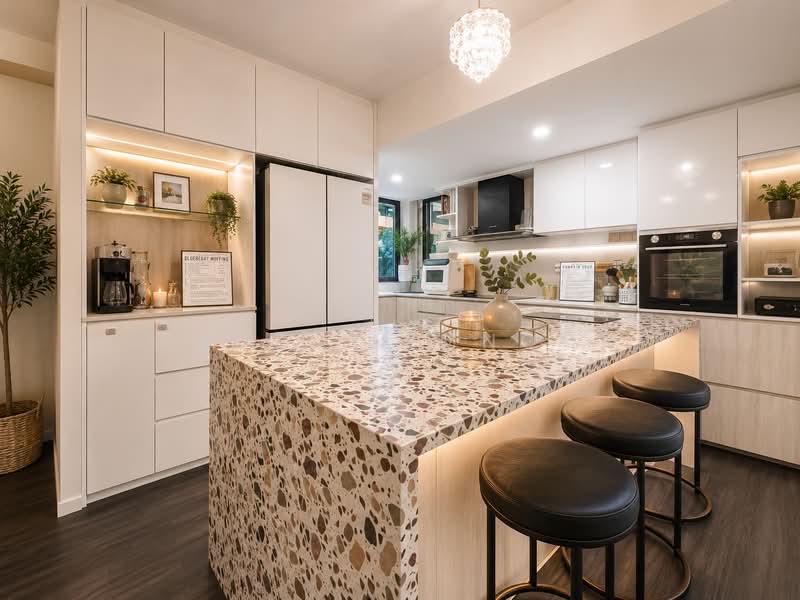 The Terrace, 88 Edgedale Plains, 3 Bedrooms, 1,001 sqft, Executive Condominium For Sale, by Fadzlin MNoor, 500138110 - Kitchen - PropertyGuru.com.sg
