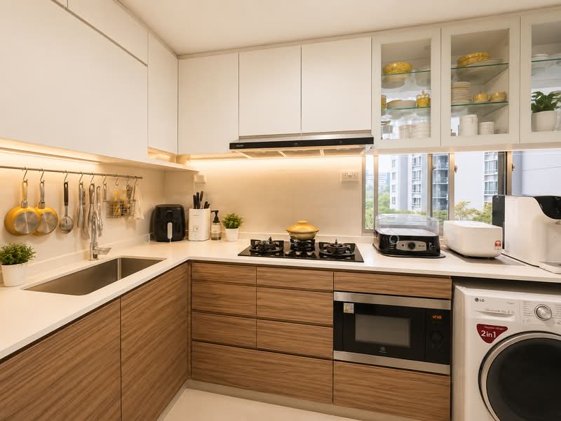 Waterfront Key, 780 Bedok Reservoir Road, 3 Bedrooms, 1,313 sqft, Condominium For Sale, by Jialing Kho, 500138179 - Kitchen - PropertyGuru.com.sg