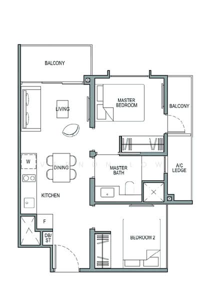 Park Colonial, 6 Woodleigh Lane, 2 Bedrooms, 570 sqft, Condominium For Rent, by Vernon Low, 500138210 - PropertyGuru.com.sg
