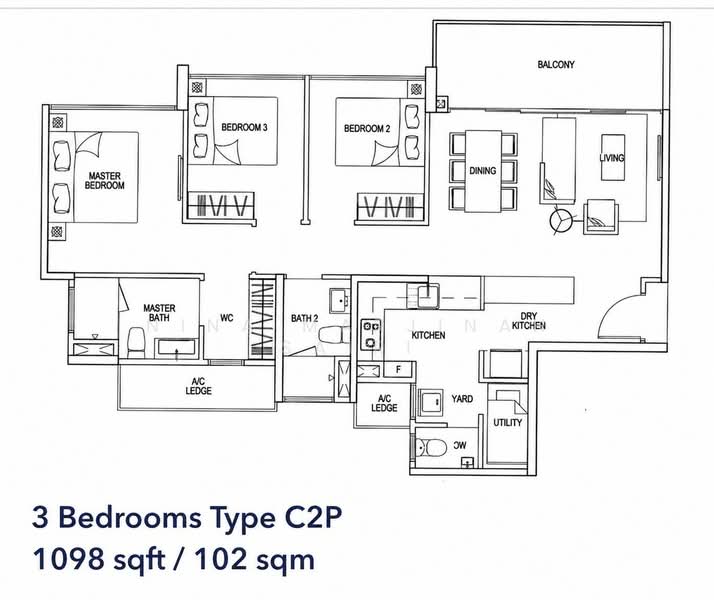 Waterbay, 47 Edgefield Plains, 3 Bedrooms, 1,098 sqft, Executive Condominium For Sale, by Nina Marjinah Sairi, 500138369 - PropertyGuru.com.sg