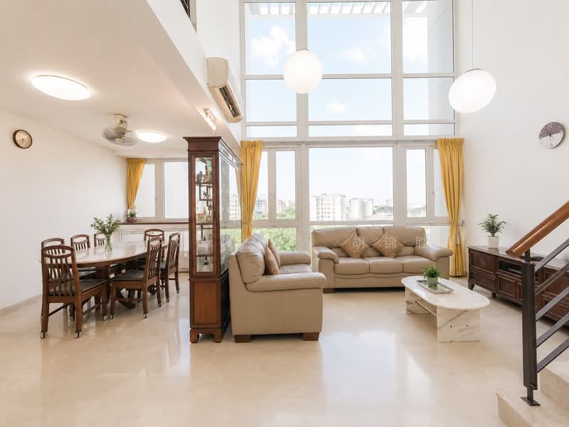 Cheap Rare Penthouse Triplex @ Simei Rise!, , 4 Bedrooms, 3,154 sqft, Condominium For Sale, by Kevin Aw 胡锦胜, 500138536 - Living Room - PropertyGuru.com.sg