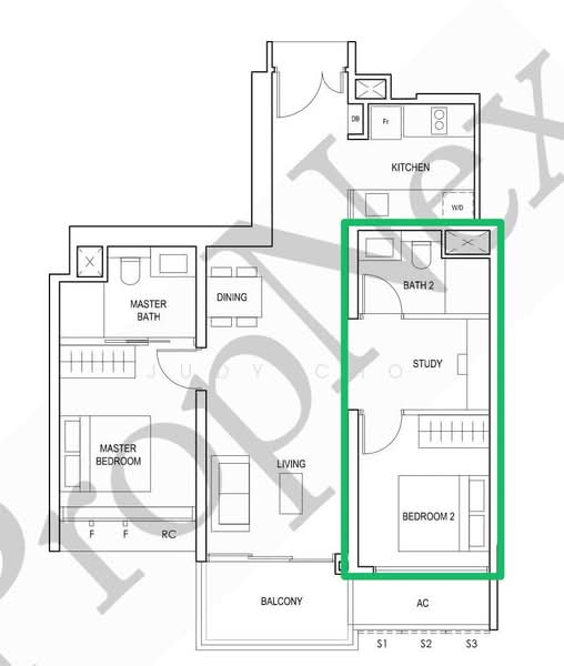 Penrose, 20 Sims Drive, 2 Bedrooms, 797 sqft, Condominium For Rent, by Judy Cho, 500138664 - PropertyGuru.com.sg