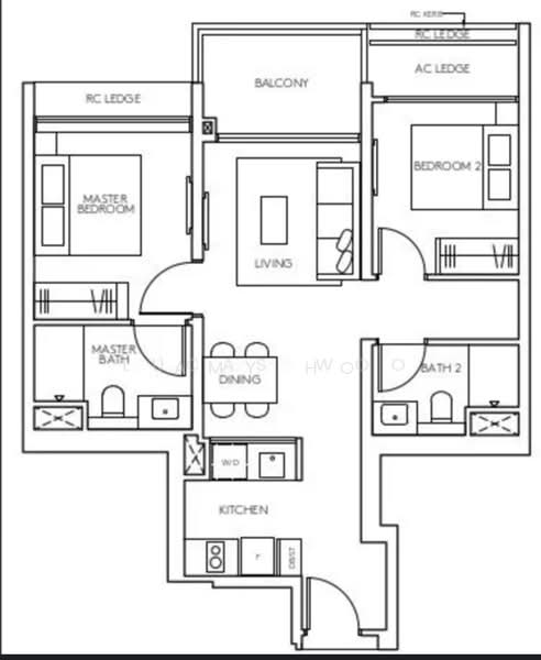 AMO Residence, 21 Ang Mo Kio Rise, 2 Bedrooms, 743 sqft, Condominium For Sale, by Amy Ho, 500138828 - PropertyGuru.com.sg