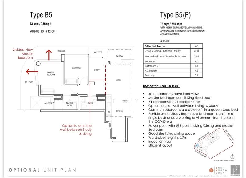 One-North Eden, 8 Slim Barracks Rise, 3 Bedrooms, 786 sqft, Condominium For Sale, by Linus Tay 郑荣光, 500138955 - PropertyGuru.com.sg