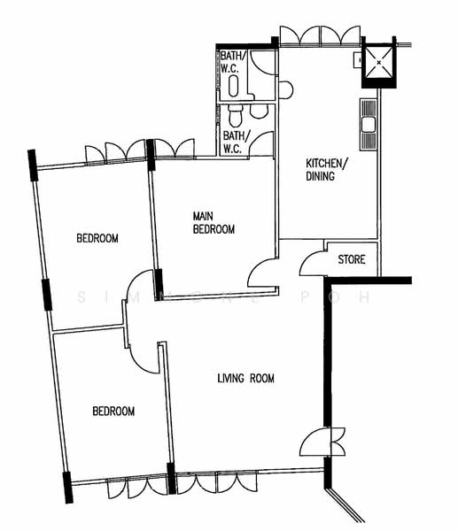 102 Jalan Rajah, 102 Jalan Rajah, 3 Bedrooms, 1,012 sqft, HDB Flat For Sale, by Simmone Poh, 500138975 - PropertyGuru.com.sg
