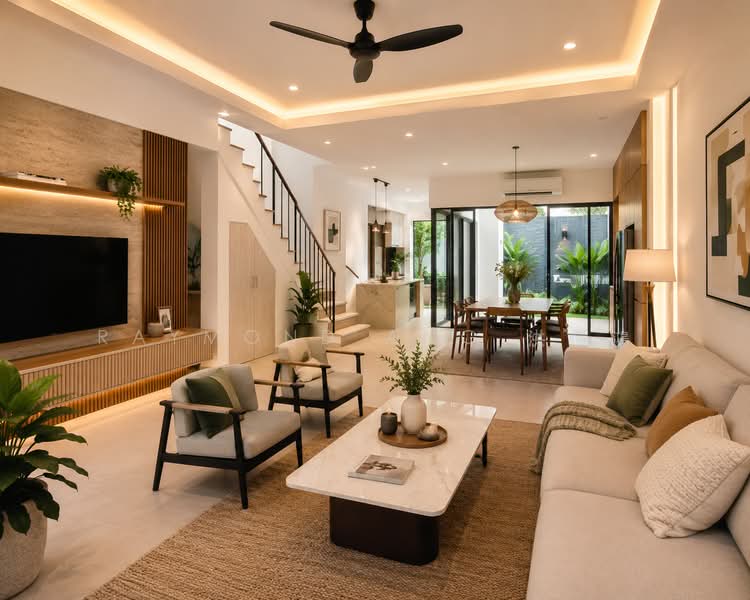 Super cheap freehold beautifully renovated corner terrace, , 4 Bedrooms, 6,600 sqft, Corner Terrace For Sale, by Raymond Ang 洪愷鴻, 500139001 - Living Room - PropertyGuru.com.sg