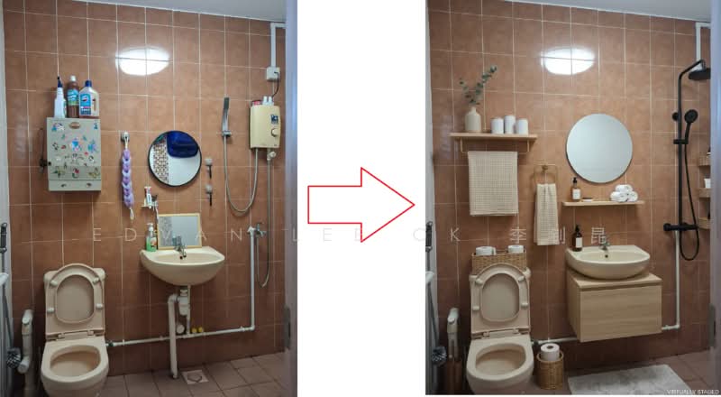 414 Bukit Batok West Avenue 4, 414 Bukit Batok West Avenue 4, 2 Bedrooms, 785 sqft, HDB Flat For Sale, by Edvan Lee CK 李钊昆, 500139967 - Bathroom - PropertyGuru.com.sg