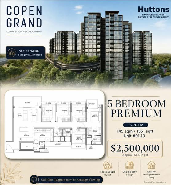 Copen Grand, Tengah Garden Walk, 5 Bedrooms, 1,561 sqft, Executive Condominium For Sale, by Justin Zaw, 500139969 - PropertyGuru.com.sg