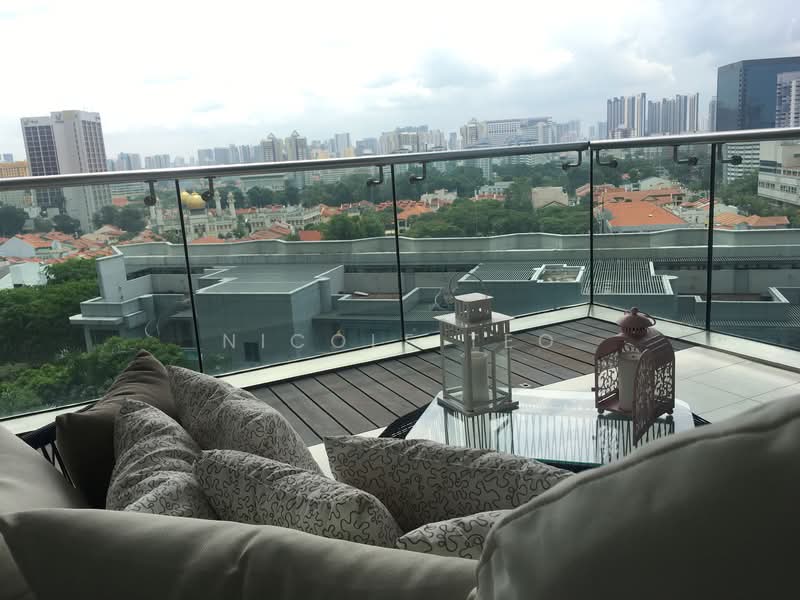 Concourse Skyline, 298 Beach Road, 1 Bedroom, 872 sqft, Condominium For Rent, by Nicole Teo, 500139994 - Balcony - PropertyGuru.com.sg