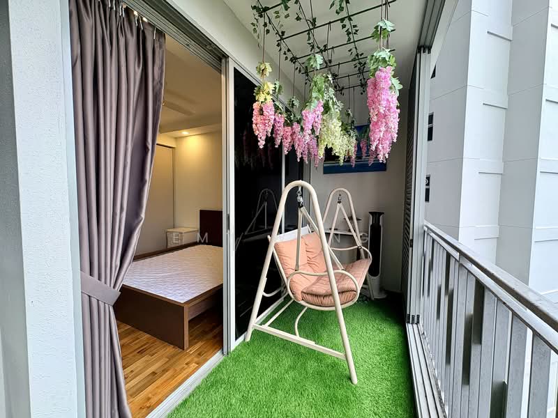FLO Residence, 11 Punggol Field Walk, 4 Bedrooms, 1,345 sqft, Condominium For Sale, by Emy Wong, 500140633 - Balcony outside Master Bedroom - PropertyGuru.com.sg