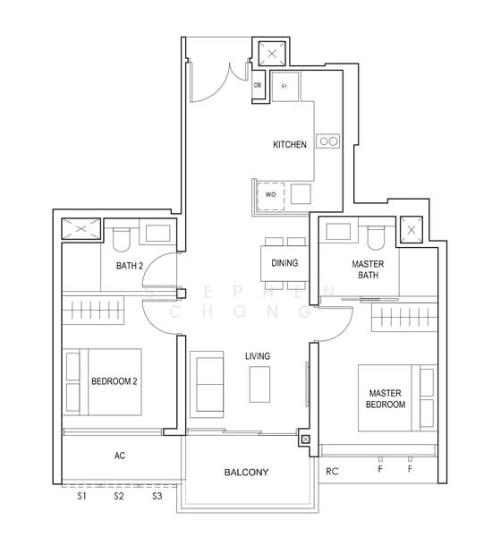Penrose, 22 Sims Drive, 2 Bedrooms, 700 sqft, Condominium For Sale, by Stephen Chong, 500140695 - PropertyGuru.com.sg