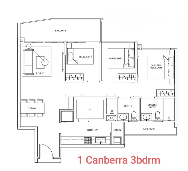 1 Canberra, 7 Canberra Drive, 3 Bedrooms, 1,044 sqft, Executive Condominium For Rent, by Kim Tan, 500140723 - PropertyGuru.com.sg