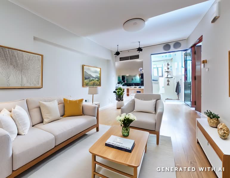 9 Selegie Road, 9 Selegie Road, 2 Bedrooms, 603 sqft, HDB Flat For Sale, by Kitson Chan, 500140841 - Living Room - PropertyGuru.com.sg