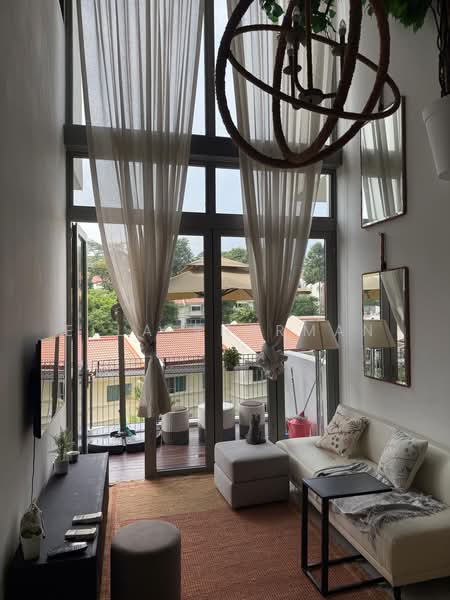 Pollen & Bleu, 17 Farrer Drive, 2 Bedrooms, 1,163 sqft, Condominium For Sale, by Ella Sherman, 500141130 - Living Room - PropertyGuru.com.sg