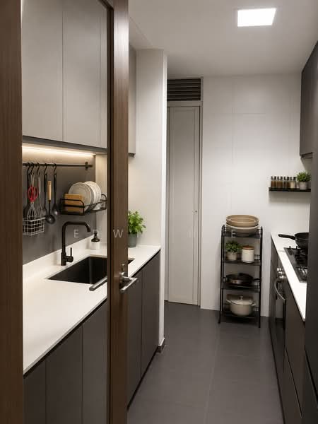 Waterbay, 47B Edgefield Plains, 4 Bedrooms, 1,141 sqft, Executive Condominium For Rent, by Edwin Hoe, 500141168 - Kitchen - PropertyGuru.com.sg