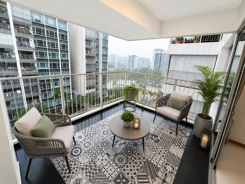 168C Simei Lane, 168C Simei Lane, 3 Bedrooms, 1,012 sqft, HDB Flat For Sale, by Kay Fong 冯筠棋, 500141264 - Balcony (Virtually Staged) - PropertyGuru.com.sg