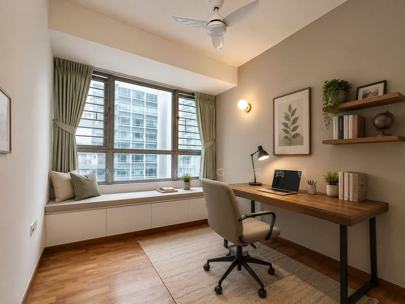 168C Simei Lane, 168C Simei Lane, 3 Bedrooms, 1,012 sqft, HDB Flat For Sale, by Kay Fong 冯筠棋, 500141264 - Common Bedroom 1 (Virtually Staged) - PropertyGuru.com.sg