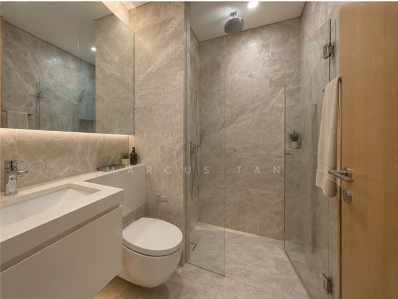 The Laurels @ Cairnhill Road, 38 Cairnhill Road, 2 Bedrooms, 883 sqft, Condominium For Sale, by Marcus Tan, 500141399 - Bathroom - PropertyGuru.com.sg