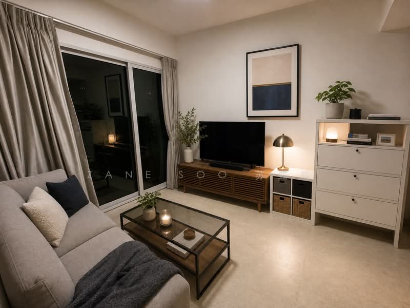 Eight Riversuites, 2 Whampoa East, 1 Bedroom, 441 sqft, Condominium For Rent, by Zane Soo 苏昱能, 500141772 - Living Room - PropertyGuru.com.sg