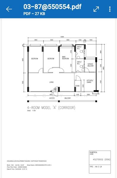 554 Serangoon North Avenue 3, 554 Serangoon North Avenue 3, 3 Bedrooms, 1,076 sqft, HDB Flat For Sale, by Jacky Oh, 500141777 - PropertyGuru.com.sg