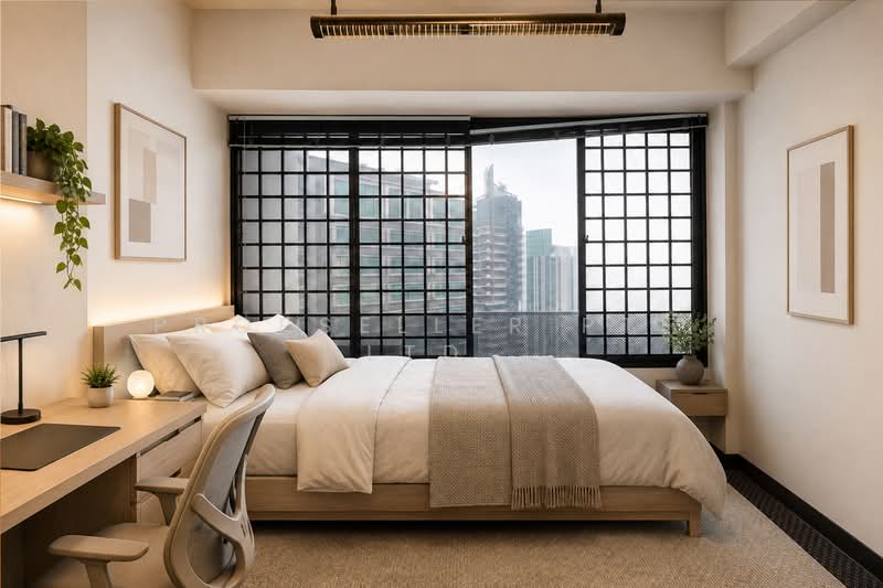 International Plaza, 10 Anson Road, 3 Bedrooms, 1,378 sqft, Apartment For Sale, by Kit Toh, 500141905 - Bedroom (virtually staged) - PropertyGuru.com.sg