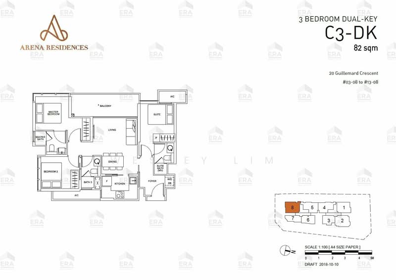 Arena Residences, 20 Guillemard Crescent, 3 Bedrooms, 883 sqft, Condominium For Rent, by Wesley Lim, 500142061 - PropertyGuru.com.sg