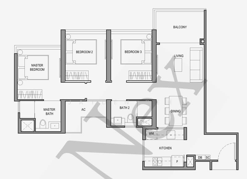 Parc Botannia, 12 Fernvale Street, 3 Bedrooms, 872 sqft, Condominium For Sale, by Jayden Peh, 500142079 - PropertyGuru.com.sg