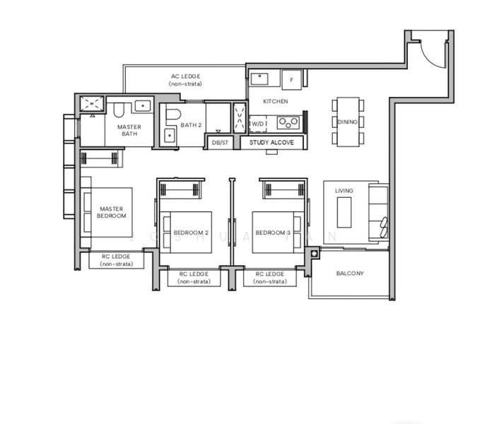 Hudson Place Residences, , 3 Bedrooms, 893 sqft, Condominium For Sale, by Joshua Tan, 500142090 - PropertyGuru.com.sg