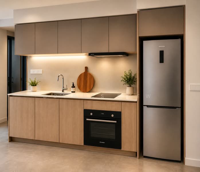 The Arden, 2 Phoenix Road, 2 Bedrooms, 657 sqft, Condominium For Rent, by Douglas Chew, 500142111 - Kitchen - PropertyGuru.com.sg