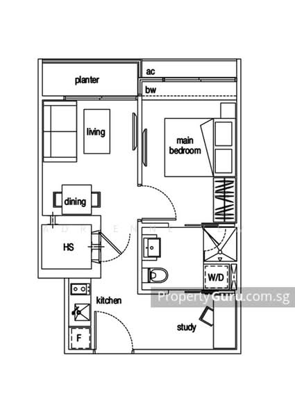 One bed plus study Loft @ Nathan, , 1 Bedroom, 452 sqft, Condominium For Sale, by Adrienne Yew, 500142230 - PropertyGuru.com.sg