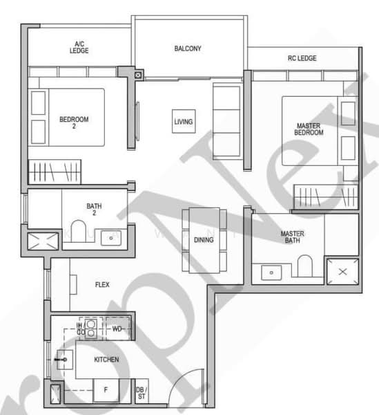 Lentor Modern, 7 Lentor Central, 2 Bedrooms, 732 sqft, Condominium For Sale, by Kua WanTing, 500142260 - PropertyGuru.com.sg