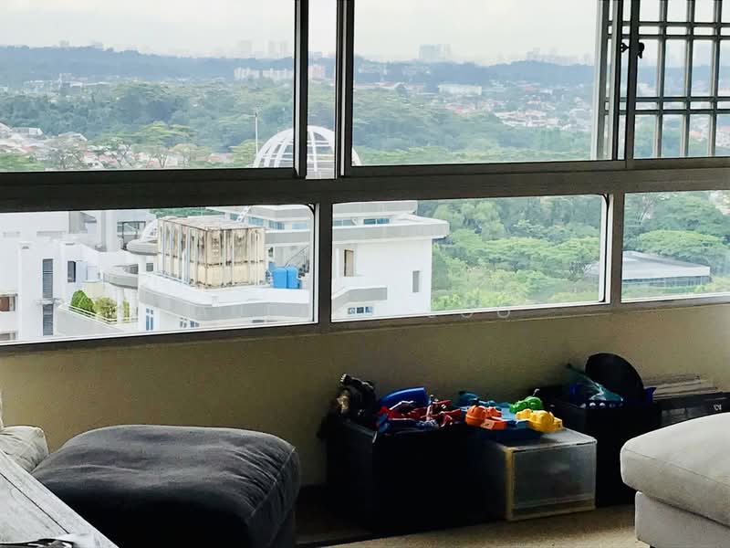 Ridgewood Condominium, 61 Mount Sinai Drive, 3 Bedrooms, 1,744 sqft, Condominium For Rent, by Audrey Soo, 500142265 - Unblocked High Floor View from Living Rm - PropertyGuru.com.sg