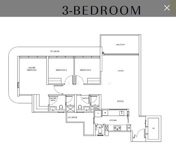 Chuan Park, 240 Lorong Chuan, 3 Bedrooms, 1,205 sqft, Condominium For Sale, by Sam Koh, 500142281 - PropertyGuru.com.sg