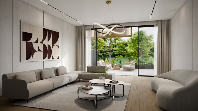🔸EMINENCE✔️Brand New 999Y Corner Terrace near Springleaf MRT, Meng Suan Road, 6 Bedrooms, 6,470 sqft, Corner Terrace For Sale, by Gavan Lee, 500142282 - Living Room - PropertyGuru.com.sg