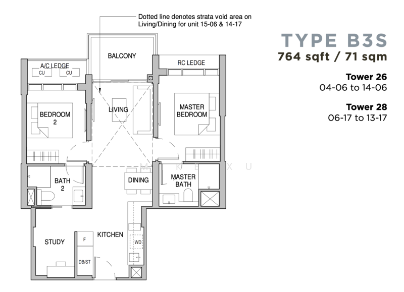 Sceneca Residence, Tanah Merah Kechil Link, Bedok / Upper East Coast, 3 Bedrooms, 764 sqft, Condominium For Rent, by Mike Xu, 500142658 - PropertyGuru.com.sg