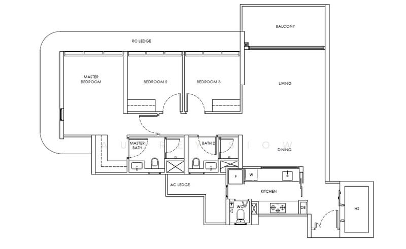 Undervalued 3BR! Doorstep to MRT, Near Serangoon. 1km to many primary schools, , 3 Bedrooms, 1,206 sqft, Condominium For Sale, by Audrey Siow, 500142669 - PropertyGuru.com.sg