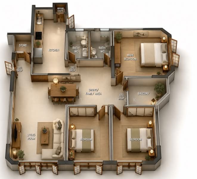 116 Jurong East Street 13, , 3 Bedrooms, 1,291 sqft, HDB Flat For Sale, by Faith Quek, 500142918 - PropertyGuru.com.sg