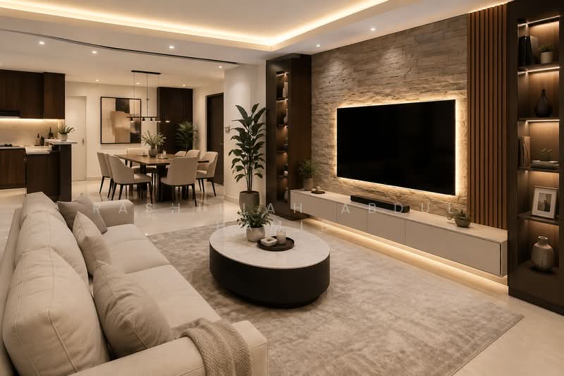317 Tampines Street 33, 317 Tampines Street 33, 3 Bedrooms, 1,356 sqft, HDB Flat For Sale, by RASHILLAH ABDUL HAMID, 500143035 - Living Room AI Generated - PropertyGuru.com.sg