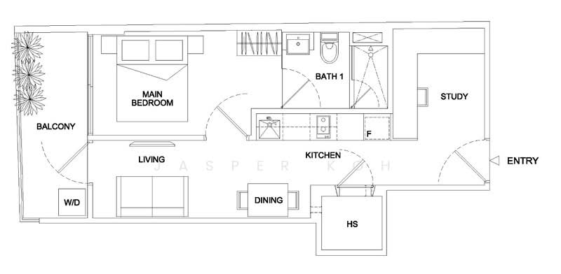 Prime Residence, 41 Lorong 22 Geylang, Studio, 538 sqft, Condominium For Rent, by Jasper Koh, 500143051 - PropertyGuru.com.sg