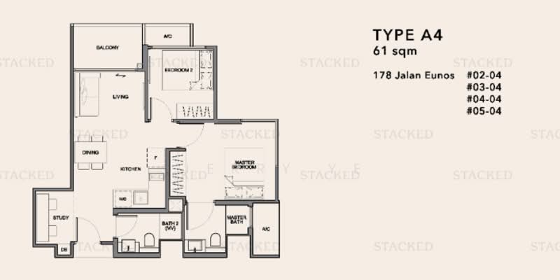 The Navian, Jalan Eunos, 2 Bedrooms, 657 sqft, Condominium For Sale, by Jerry Ye, 500143166 - PropertyGuru.com.sg