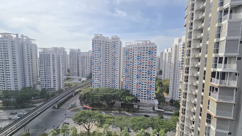 High Park Residences, 29 Fernvale Road, 3 Bedrooms, 872 sqft, Condominium For Rent, by Fay Lim, 500143256 - Master Room Balcony View - PropertyGuru.com.sg