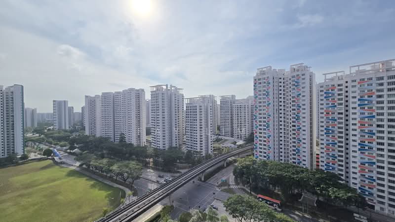 High Park Residences, 29 Fernvale Road, 3 Bedrooms, 872 sqft, Condominium For Rent, by Fay Lim, 500143256 - Living Room Balcony View - PropertyGuru.com.sg