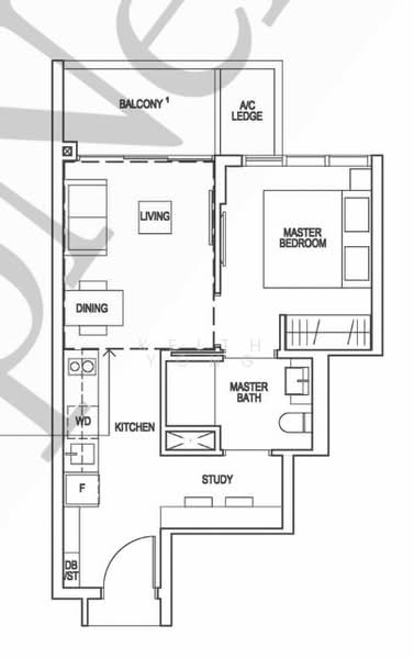 Riverfront Residences, 41 Hougang Avenue 7, 1 Bedroom, 517 sqft, Condominium For Sale, by Keith Yong, 500144034 - PropertyGuru.com.sg